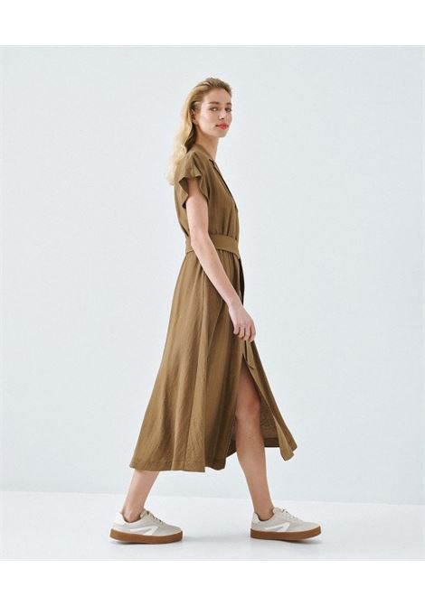 Vestito con una cintura elastica e colletto ACCESS fashion | 63-3386-168OLIVE